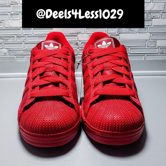 Adidas Originals Superstar 2 Floral Embroidery Mens Size 11 Scarlet Red main image 6